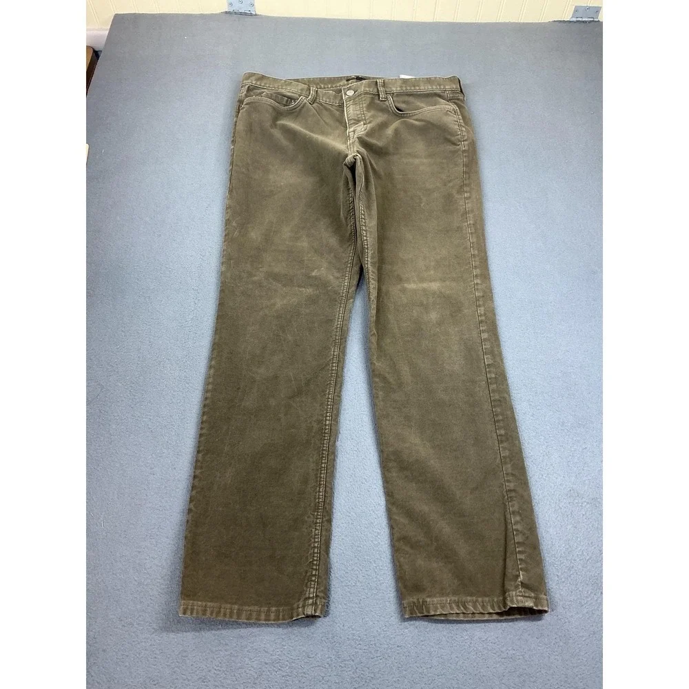 Banana‎ Republic Traveler Pants Mens 37x31 Green Slim Fit Stretch 5 Pocket Chino